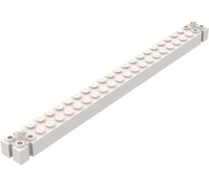 LEGO Biały Cegła 2 x 24 z Koniec Pegs (47122)