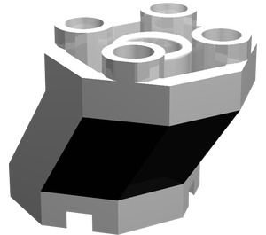 LEGO blanc Brique 2 x 3 x 1.6 Octagonal Offset (6032)