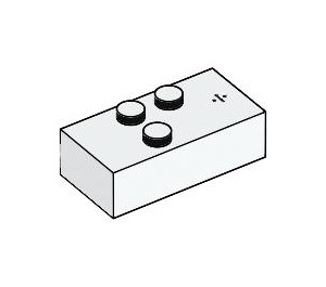 LEGO White Brick 2 x 4 Braille with Division (69707)