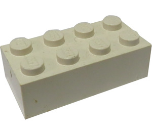 LEGO hvid Klods 2 x 4 (Tidligere uden krydsstøtte) (3001)