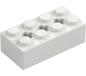 LEGO White Brick 2 x 4 with Axle Holes (39789)