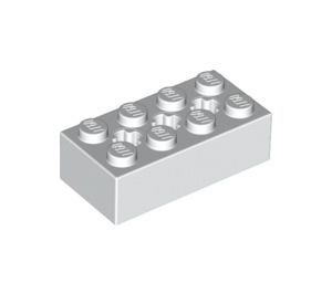 LEGO Weiß Backstein 2 x 4 mit Achse Löcher (39789)