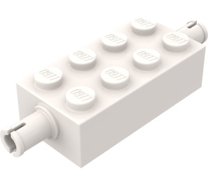 LEGO White Brick 2 x 4 with Pins (6249 / 65155)