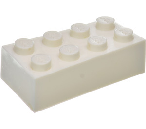 LEGO White Brick 2 x 4 without Internal Supports