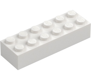 LEGO Bílá Kostka 2 x 6 (2456 / 44237)