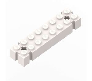 LEGO White Brick 2 x 8 with Axleholes and 6 Notches (30520)