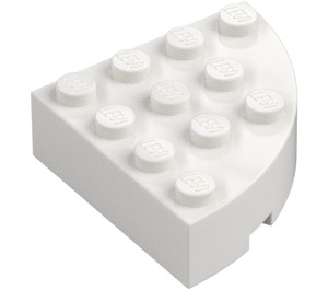 LEGO Blanco Ladrillo 4 x 4 Circular Esquina (2577)