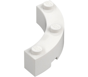 LEGO White Brick 4 x 4 Round Corner (Wide with 3 Studs) (48092 / 72140)