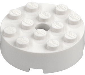 LEGO Blanco Ladrillo 4 x 4 Circular con Agujero (87081)