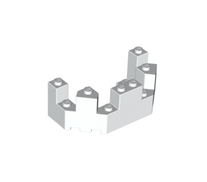 LEGO blanc Brique 4 x 8 x 2.3 Turret Haut (6066)