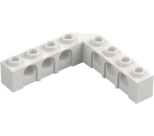 LEGO Bílá Kostka 5 x 5 Roh s otvory (28973 / 32555)