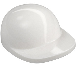 LEGO Blanc Casquette avec Court Incurvé Bill avec bec court courbé (86035)