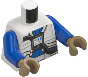 LEGO hvid Kaptajn Porter Minifig Torso (973 / 76382)