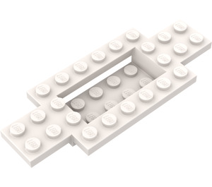 LEGO Blanc Voiture Base 10 x 4 x 2/3 avec 4 x 2 Centre Well (30029)