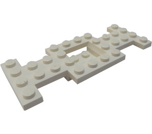 LEGO White Car Base 4 x 10 x 0.67 with 2 x 2 Open Center (4212)