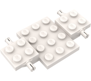 LEGO Weiß Auto Base 7 x 4 x 0.7 (2441 / 68556)