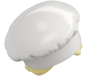 LEGO White Chef Hat with Bright Light Yellow Hair (31895)