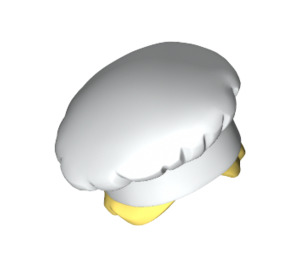 LEGO White Chef Hat with Bright Light Yellow Hair (31895)