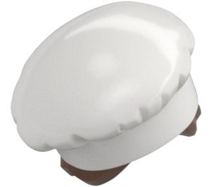 LEGO White Chef Hat with Reddish Brown Hair (31895 / 100923)