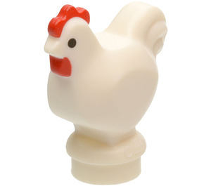 LEGO White Chicken with Red Comb (Narrow Base) (16723 / 61822)