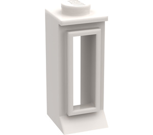 LEGO White Classic Window 1 x 1 x 2 with Extended Lip, Solid Stud, without Glass