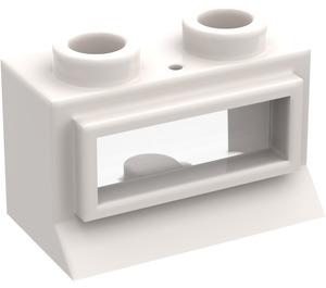 LEGO White Classic Window 1 x 2 x 1 with Long Sill and Glass