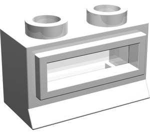 LEGO White Classic Window 1 x 2 x 1 with Removable Glass