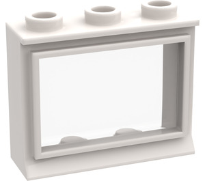 LEGO blanc Classic Fenêtre 1 x 3 x 2 avec Fixed Verre et seuil court