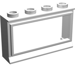 LEGO Blanco Classic Ventana 1 x 4 x 2 con Corto Sill