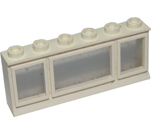 LEGO White Classic Window 1 x 6 x 2 with Hollow Studs and Glass