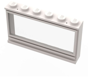 LEGO Bílá Classic Okno 1 x 6 x 3 (Pevné cvočky)