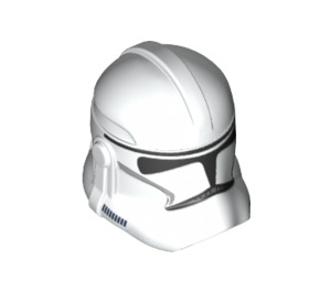 LEGO Blanc Clone Trooper Casque (Phase 2) avec Noir Lines (11217 / 16694)