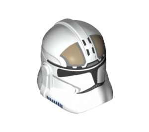 LEGO Wit Clone Trooper Helm (Phase 2) met Dark Tan Gunner Markings (11217 / 33469)