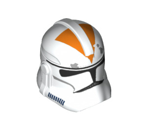 LEGO Blanc Clone Trooper Casque (Phase 2) avec Orange Haut Marquages (11217 / 16919)