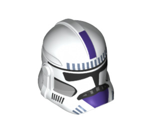 LEGO Blanco Clone Trooper Casco (Phase 2) con Morado Marcas (1557 / 11217)