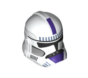 LEGO White Clone Trooper Helmet (Phase 2) with Purple Markings (1557 / 11217)
