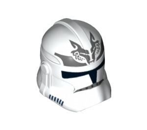 LEGO White Clone Trooper Helmet (Phase 2) with Wolf Pack Gray (11217 / 17070)