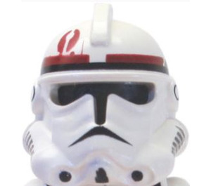 LEGO White Clone Trooper Helmet with Dark Red Mark