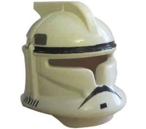 LEGO White Clone Trooper Helmet with Gray and Black Markings
