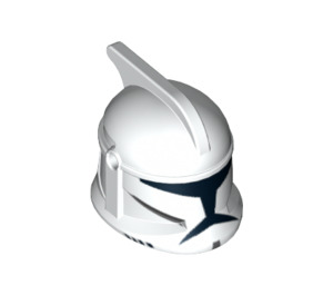 LEGO Weiß Clone Trooper Helm mit Löcher mit Schwarz Markings (61189 / 63578)