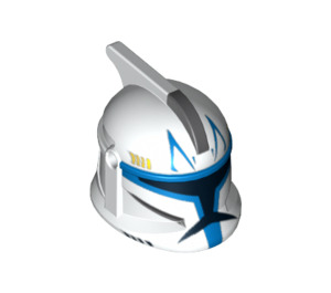 LEGO Weiß Clone Trooper Helm mit Löcher mit Blau Streifen (61189 / 63151)