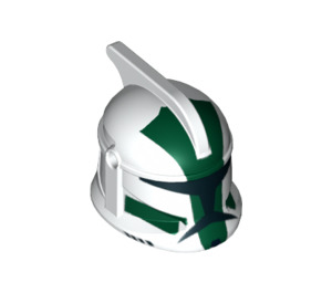 LEGO Wit Clone Trooper Helm met Gaten met Clone Commander Gree Patroon (61189 / 74820)