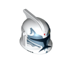 LEGO White Clone Trooper Helmet with Holes with Clone Commander Wolffe Pattern (96894 / 96896)