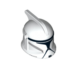 LEGO Wit Clone Trooper Helm met Gaten met Grijs Markeringen en Zwart Vizier (12747 / 37832)