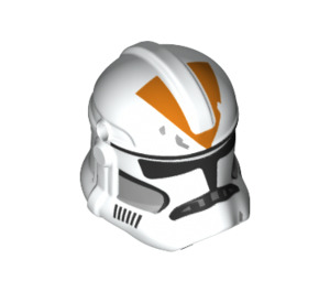 LEGO Weiß Clone Trooper Helm mit Löcher mit Orange 212th Attack Battalion Markings (11217 / 100650)