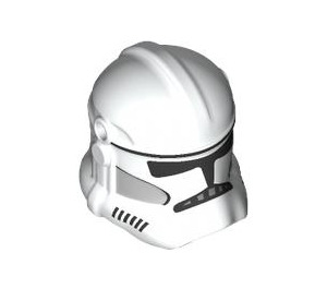 LEGO White Clone Trooper Helmet with Holes with Phase 2 Markings (2019 / 106136)
