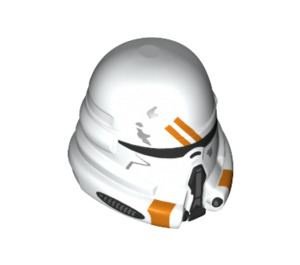 LEGO White Clone Trooper Helmet with Orange Marks (16930 / 68742)