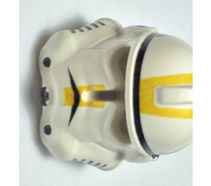 LEGO Weiß Clone Trooper Helm mit Gelb Streifen (53207)