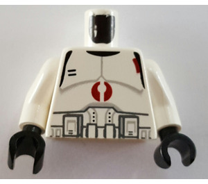 LEGO Weiß Clone Trooper mit Dark rot Emblems Torso (973 / 73403)