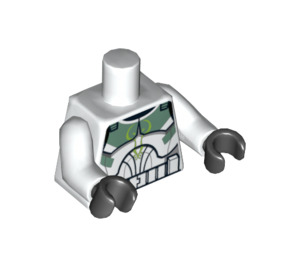 LEGO Weiß Clone Trooper mit Sand Green Dekoration Torso (973 / 76382)